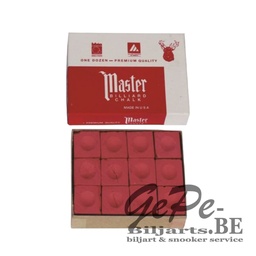 [004310000]  Craie de Billard Master Rouge (12 pièces)
